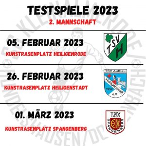 Read more about the article +++ TESTSPIELE IN 2023 +++