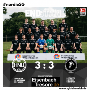 Mehr über den Artikel erfahren +++ SG II verpasst wieder knapp den Sieg +++